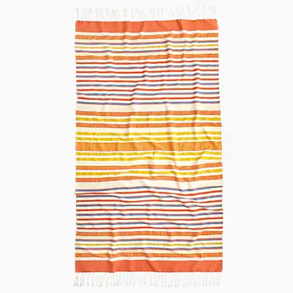 NWT J. Crew Tassel Towel/ Beach Blanket Hybrid